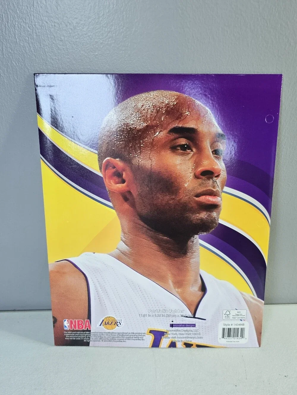 Lot Of 4 Kobe Bryant #24 Los Angeles Lakers 2 Pocket Folder NBA Black Mamba